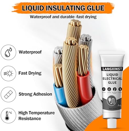 Black Liquid Electrical Tape, Waterproof Insulating Sealant for Wires