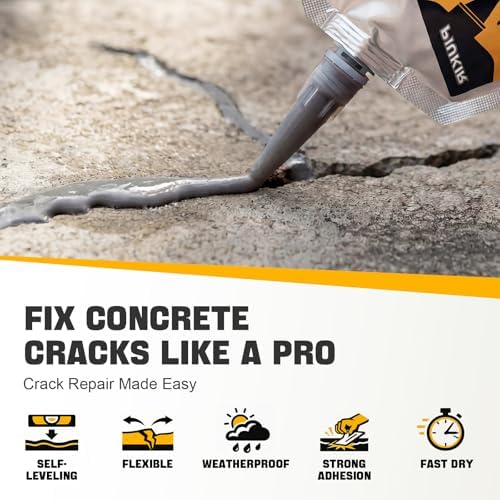 Concrete Crack Filler 3-Pack Oil-Based Self-Leveling Concrete Sealant Gray