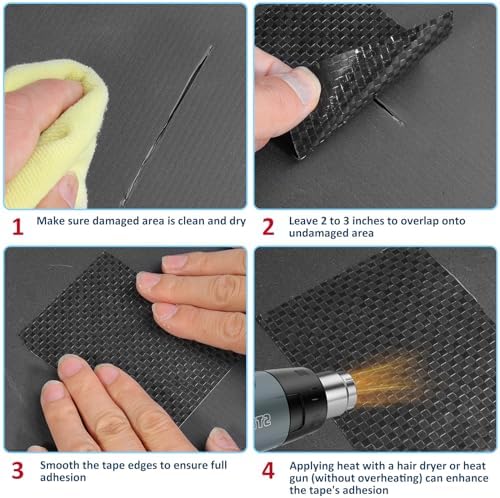 RV Underbelly Material RV Underbelly Tape, 6'' x 50' Waterproof Flex Belly Tape with Permanent Sealing Adhesive for Mobile Home, Camper Travel Trailer, Tear Repair Patch, Black