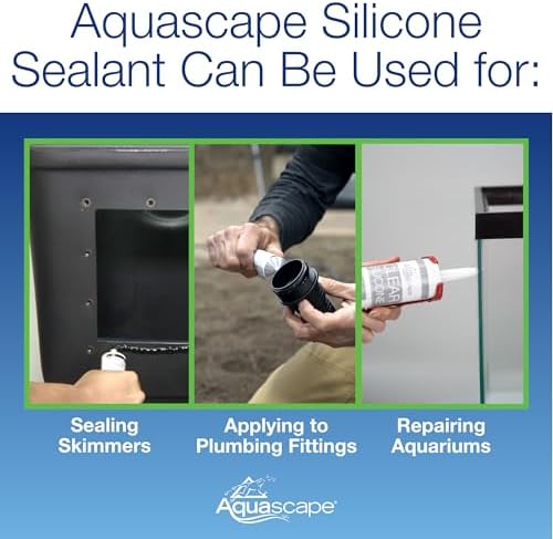 Aquascape Clear Silicone Sealant, Safe for Fish and Plants, 10.1-Ounce Caulk Tube | 82000