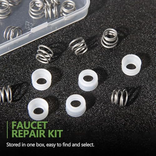 Litorange 20Pcs RP4993 Faucet Repair Kit, RP4993 Silicone Replacement Seats and 316 Stainless Steel Springs, Faucet Parts