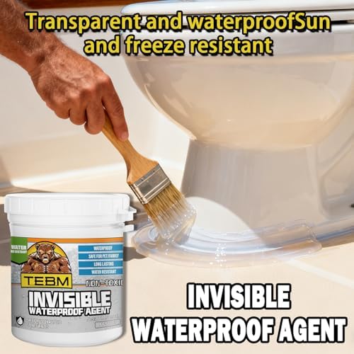 Waterproof Sealant, Transparent Waterproof Coating Repairing Anti-Leakage Agent, Invisible Water Proof Glue Indoor and Outdoor Water-Based Waterproofing Adhesive