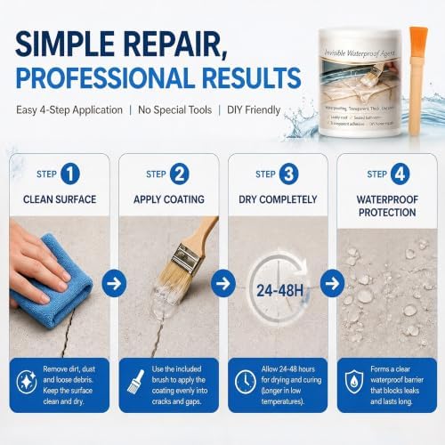 Invisible Waterproof Agent, Transparent Waterproof Sealant, 10.58 Oz