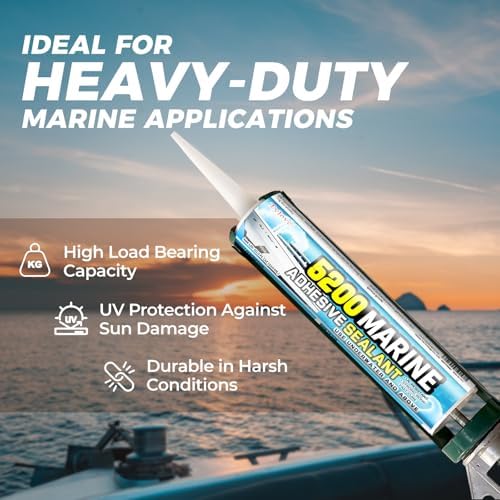 Tylove [Crystal Clear] 5200 Marine Sealant Clear - UV-Resistant Waterproof Adhesive for Boats, Windows, Glass & Marine Applications Eco-Friendly, Low Odor (10.5 Oz Tube)