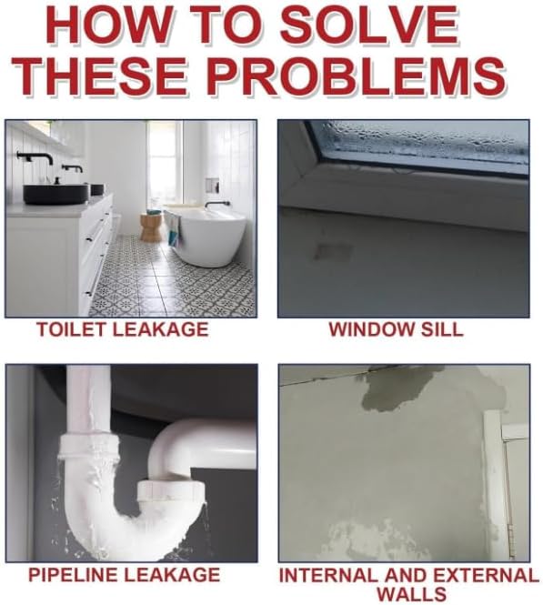 Leak Sealant Spray, Leak Repair Waterproof Sealant Sprays with Brush, Multi-Surface Leakrepair Indoor and Outdoor Waterproof Coating, Fast Drying, Easy to Apply