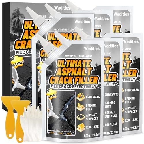 Asphalt Crack Filler, 8LB High Elasticity Concrete Crack Repair Sealant