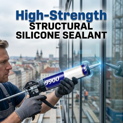Sealant Waterproof, Silicon Waterproof Sealant Outdoor Silicone Sealant, Outdoor Water Proof Exterior Sealants High Temp Resistant Exterior Sealant (Black-1PC)