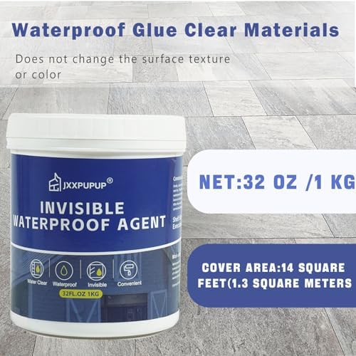 Invisible Waterproof Sealant, Liquid Waterproof Agent Transparent Repairing Leak Water Proof Adhesive for Roof & Walls (1, Kilograms)