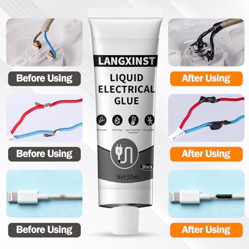 Black Liquid Electrical Tape, Waterproof Insulating Sealant for Wires