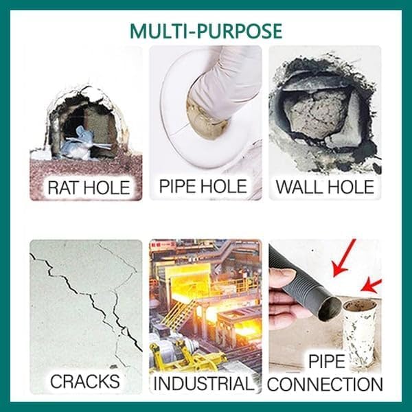 Waterproof Sealant Mastic, Waterproof Repair Sealing Clay, Quick Wall Mending Mud for Drain Connection, for Holes and Gaps Wall Filler (6)