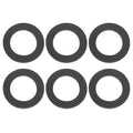 PATIKIL M20 Silicone Flat Washer, 6 Pcs 20mm ID 30mm OD Plain Washer Grommets O-Ring Sealing Gasket Spacer for Faucet Pipe Water Hose Shower Door Handles, Black