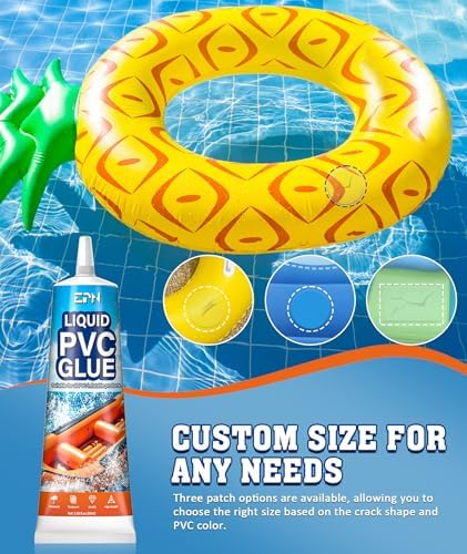 EPN Air Mattress Patch Kit, Waterproof Clear Vinyl Repair Glue, 2 x 80 mL