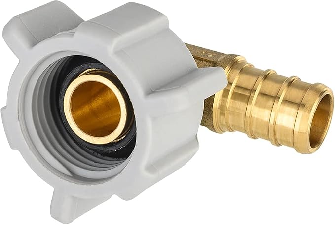 (Pack of 12) EFIELD 1/2" Pex x 1/2" Female NPT Swivel Elbow | Brass Barb Crimp Fittings,ASTM F1807-PEX1807299(12)