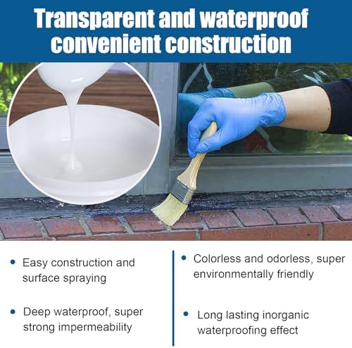 XIRUJNFD Transparent Waterproof Coating, Super Strong Invisible Waterproof Anti-Leakage Agent, Transparent Waterproof Glue, Strong Adhesion Repairs Last Long Time (2Pcs/200g)