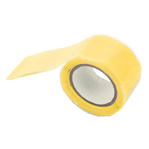 Self Fusing Silicone Tape High Temperature Adhesive Tape for Plumbing Repairs Hose Leak Fixing 2 Rolls 1.5m x 2.5cm (Yellow)