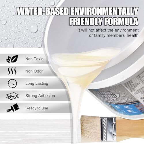 Waterproof Sealant - 70oz Water-Based Transparent Waterproof Coating, Invisible Water Proof Agent Indoor & Outdoor, Anti-Leakage Water Sealant for Roofs, Walls, Bathroom, Kitchen, Terraces, Garden