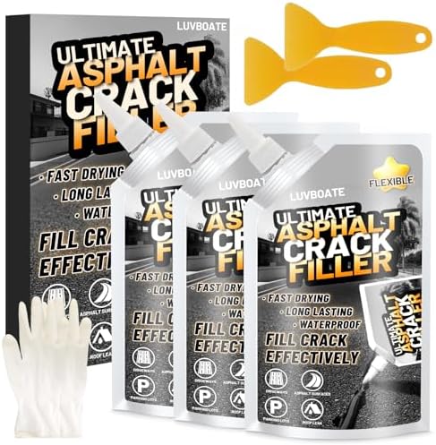 Asphalt Crack Filler, 4.5LB Waterproof Self Leveling Driveway Crack Filler