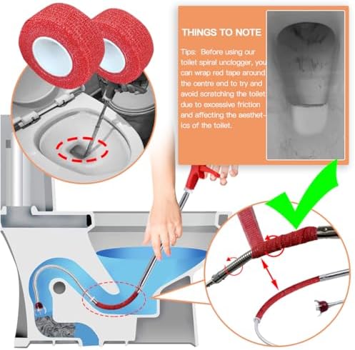 Drain Snake Toilet Auger AC Drain Line Cleaning brush Hair Clog Remover Tools Drain opener set for Men/Women Perfect Option Types of clog for Toilet,Kitchen Sink,Bathroom Sewer Various Projects