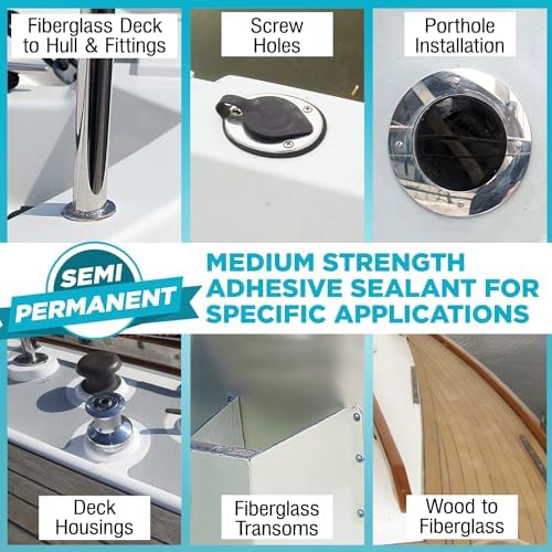 Berkland Marine Adhesive Sealant 4000 UV, 3 oz White - Tack Free in 20 Min