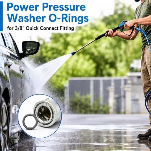 ZDBB 100 Pcs Pressure Washer O Rings for 1/4", 3/8" Quick Connect & M22