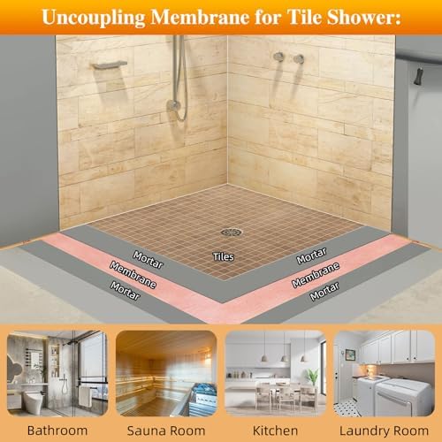 Waterproofing Membrane Band for Shower,Waterproof Membrane Tape-3.8Ftx29Ft