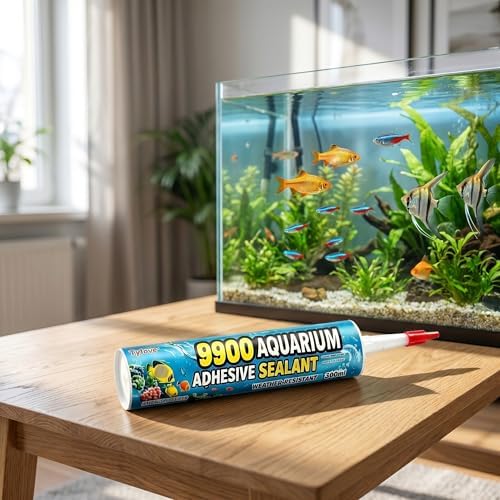 Tylove 9900 Aquarium Sealant – Waterproof &Non-Toxic Silicone for Fish Tank Glass Repair, Campers, Metal Roofs | UV-Resistant（White）