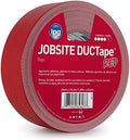 IPG JobSite DUCTape, Colored Duct Tape, 1.88" x 60 yd, Red (Single Roll)