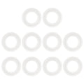 uxcell 10Pcs Silicone O Ring, 1.34" Silicone O-Rings Gasket Sealing Gasket Washers for 0.91" Clamp for Compressor Valves Pipe Repair Sink Plug Bathtub Plug Faucets, White