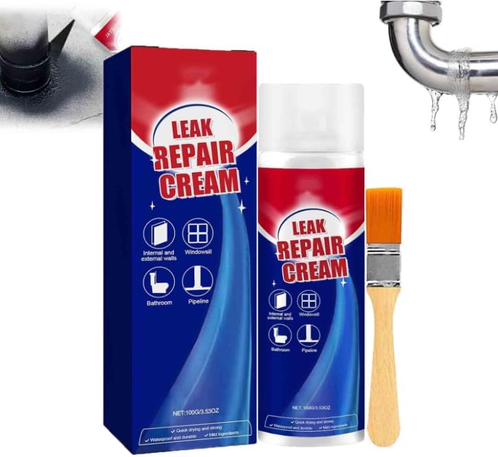 Leak Sealant Spray, Leak Repair Waterproof Sealant Sprays with Brush, Multi-Surface Leakrepair Indoor and Outdoor Waterproof Coating, Fast Drying, Easy to Apply