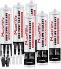 6 Pack Concrete Crack Filler, Self-Leveling Cement Crack Filler Waterproof Silicone Sealant, Flexible Magic Crack Repair for Concrete, 10.1 fl. oz,Gray