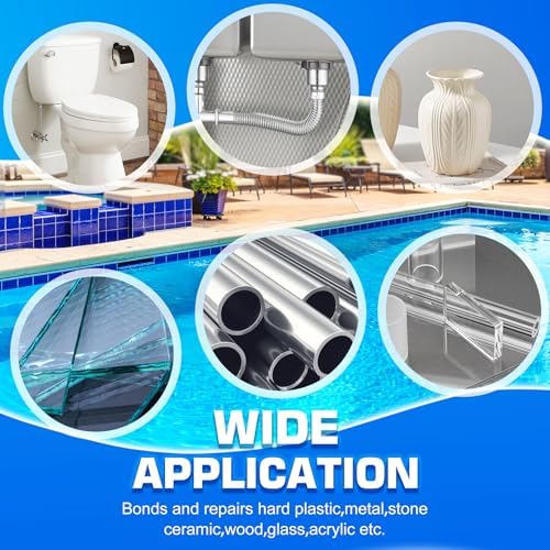 Pool Putty, 12oz Epoxy Putty, 2 Part White Underwater or Above Fast Repair, Fix Leaks, Cracks, Filling, Sculpting for Fixing Swimming Pools, Stone, Ceramic, Plastic, Metal, Wood, Glass and Acrylic