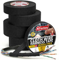 XFasten Wire Harness Tape, 250 Feet Total (5-Set Width), High Temp Wiring Loom Harness, Self-Adhesive Felt Cloth Electrical Tape for Automotive Engines, Noise Dampening, and Cable Protection