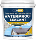 Waterproof Sealant 5 Gallon Clear, TUFINEIN Transparent Waterproof Coating Water-Based Invisible Agent Roofs, Walls, Garden, Terraces Indoor & Outdoor