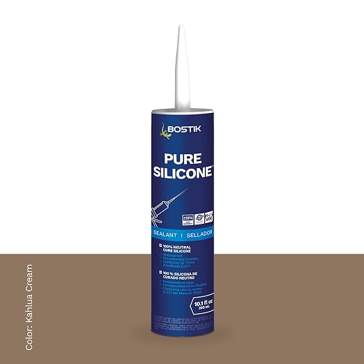 BOSTIK Pure Silicone Kahlua Cream 10.1oz Silicone Caulk & - 1 Cartridge