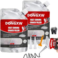 Concrete Crack Filler, 2Pcs Weather Resistant Cement Crack Repair for Driveways, Quick-Drying Concrete Caulking Adhesive Sealant for Sealing Horizontal Cracks, Gray