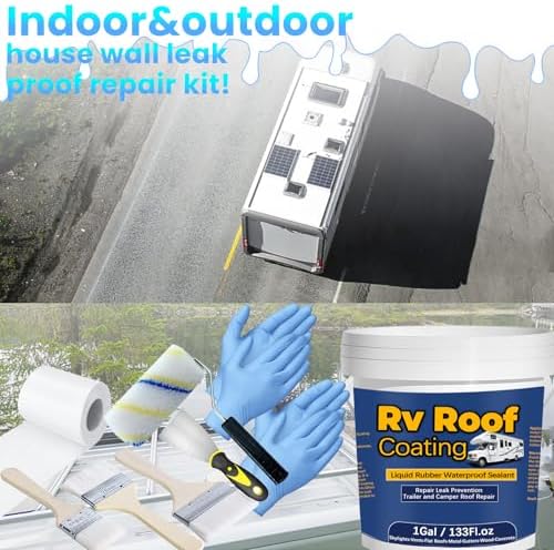 1Gal Liquid Rubber RV Roof Coating White Waterproof Sealant