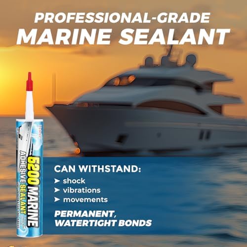 Tylove [Crystal Clear] 5200 Marine Sealant Clear - UV-Resistant Waterproof Adhesive for Boats, Windows, Glass & Marine Applications Eco-Friendly, Low Odor (10.5 Oz Tube)