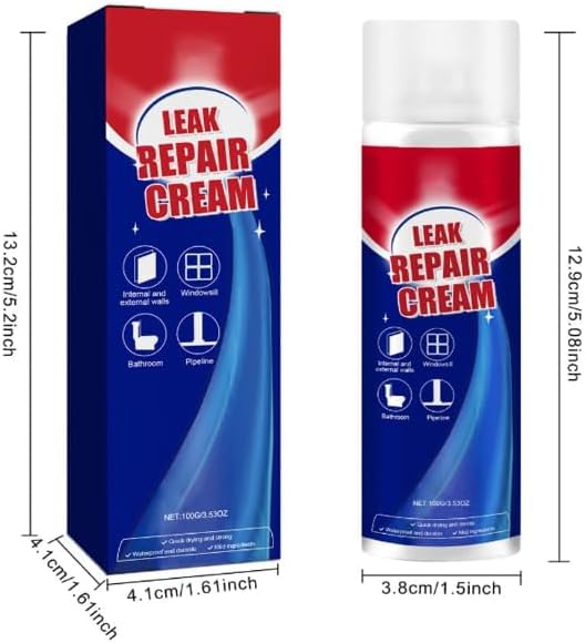 Leak Sealant Spray, Leak Repair Waterproof Sealant Sprays with Brush, Multi-Surface Leakrepair Indoor and Outdoor Waterproof Coating, Fast Drying, Easy to Apply