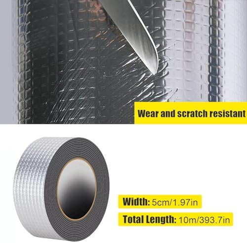 Butyl Tape, Waterproof RV Sealant Tape Butyl Rubber UV-Resistant Roofing Tape for Camper Marine Boat Truck Window Glass Roof Leak Patching Pipe Sealing (33ft x 2in)