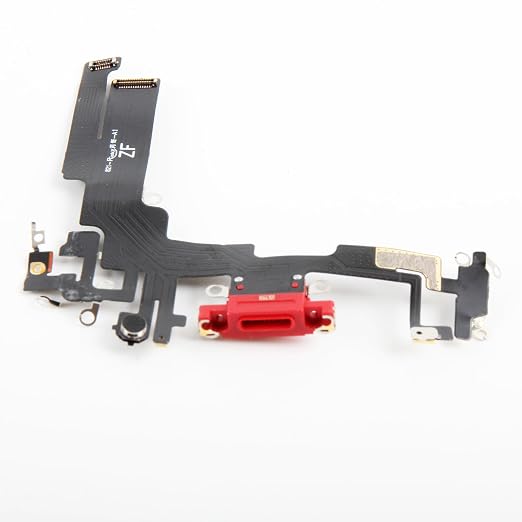 for iPhone 14 Lightning Charging Port Replacement (Red) USB Dock Connector Flex Cable Assembly Includes Waterproof Tape & Tool Kit for A2882, A2649, A2881, A2884, A2883