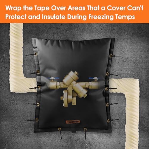 TOHONFOO Pipe Insulation Wrap Tape,Thickened Insulation Tape,3inx13ft,Beige | Weather Resistant Foam Tape Insulation,3 inch pipe insulation tape outdoors,ac line/pipe insulation winter freeze protection