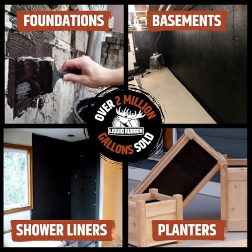 Liquid Rubber Foundation and Basement Sealant & Multi-Purpose Primer Kit - 1g Foundation Sealant & 1q Multi-Purpose Primer