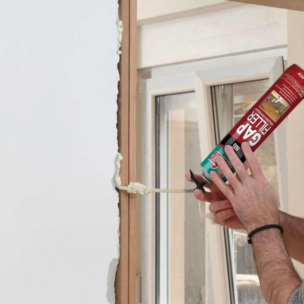 Akfix 805 Gap Filler Expanding Foam Sealant (1x25.3 Oz)- Gaps and Cracks Spray Insulation Can, Polyurethane Expanding Waterproof Sealant with Straw, for Window and Door | 25.3 Oz. 1 Pack