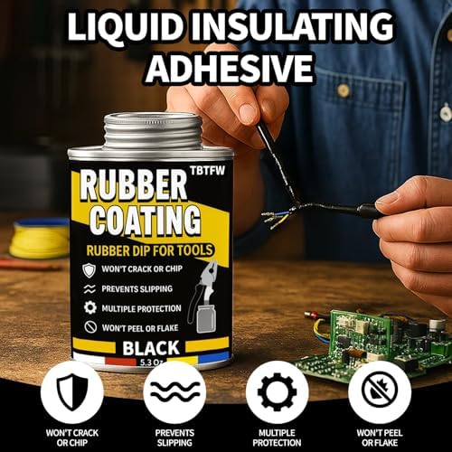 Liquid Plasti Dip Rubber,Black Peelable Liquid Rubber Coating-5.3oz