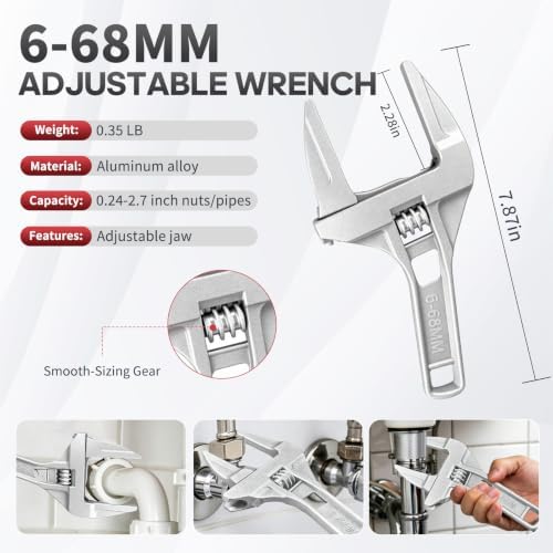 GPANDAG Sink Wrench for Bathroom/Kitchen/Toilet Pipe Install in Tight Space