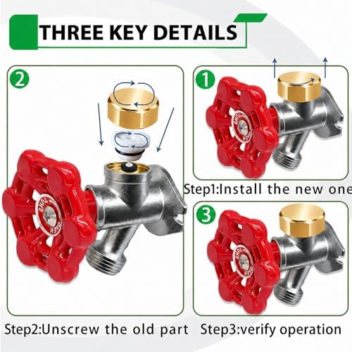 Gold Metal ASSE 1019-A Vacuum Breaker Check Valve Repair Kit, Anti-Siphon Replacement Parts, Corrosion Resistant, Solid Brass Top Cover, Plastic Body, Plunger & O-Ring, 2 Pack