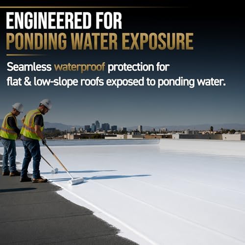 AWF PRO 100% Silicone Roof Coating, White, 5 Gallon