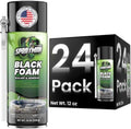 Sprayman Black Waterfall Foam Sealant - (24x12oz) Expanding Polyurethane Pond Foam Sealer, UV Resistant, Water Proof Spray for Landscape & Exterior, Straw Use, 24 Pack