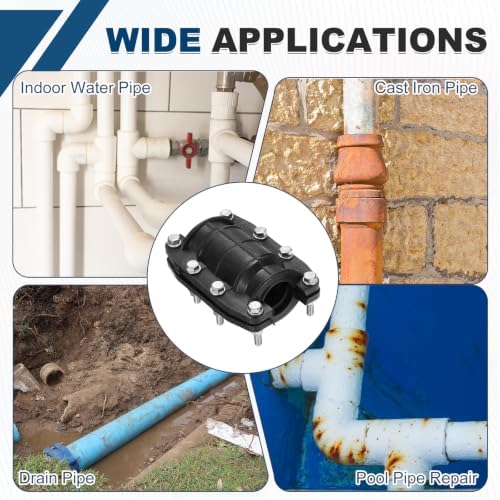 HDPE Pipe Repair Clamp for 1" Pipe OD, Emergency Pipe Repair Kit