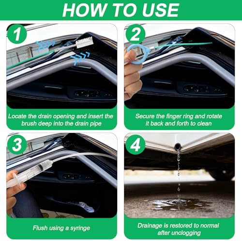 XANGNIER Car Sunroof Drain Cleaning Tool Kit,7 Pcs